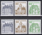 Germania 1990 - Obiective Turistice, Nedantelate sus, respectiv jos, MNH, Nestampilat