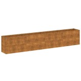 Pat de gradina inaltat 385x50x69 cm, otel corten
