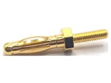 Conector banană 4mm aurit 20A MUELLER ELECTRIC M3 alamă 30,5mm