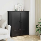 Cumpara ieftin Dulap, negru, 83x41,5x100 cm, lemn masiv de pin