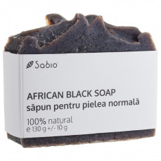 Sapun natural pentru pielea normala African Black Soap, 130g, Sabio