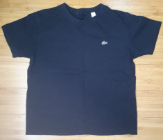 Tricou barbat la baza gatului Lacoste bumbac negru SMALL purtat o data foto