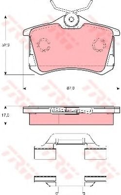 Set placute frana,frana disc VW BORA Combi (1J6) (1999 - 2005) TRW GDB1416 foto