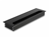 Organizator cabluri cu perii - montare in masa 280x80x28mm Negru, Delock 66857