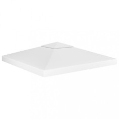 vidaXL Acoperiș de pavilion cu 2 niveluri, alb, 3x3 m, 310 g/m&sup2; 312074