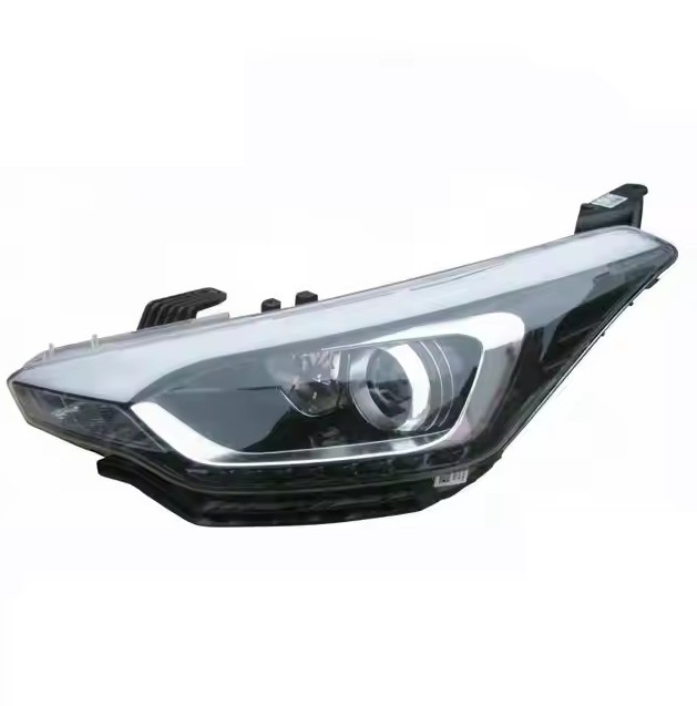 Far Hyundai I20, 10.2014-2020, montare fata, stanga, cu lumini de zi tip LED; H7+HB3+LED+PY21W; electric; cu motor; cu becuri; halogen; cu lumina vir