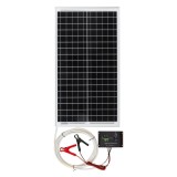 Panou solar monocristalin 30W AgroElectro cu regulator incarcare 10A, 12/24V, cabluri 5m