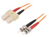 Patch Cord Fibra Optica SC/UPC-ST/UPC 2m OM2 LSZH Portocaliu