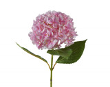 Floare artificiala Hydrangea, Decoris, 25 x 67 cm, poliester, roz