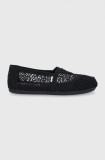 Toms espadrile Alpargata Moroccan Crochet Alpargata culoarea negru 10016254