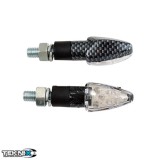 Cumpara ieftin Set semnalizari LED tip "Mini Winker" tip carbon - E-Mark (omologate)