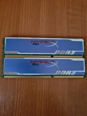 Kit 16gb ddr3 memorii Gaming Kingston Hyper-X Blu la 1600mhz foto