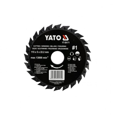 Disc circular raspel depresat 115 x 22.2 mm nr. 1 Yato YT-59171 foto