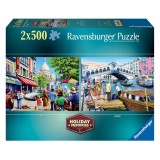 Cumpara ieftin Ravensburger - Puzzle amintiri din vacanta 2x500 piese