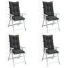 VidaXL Perne scaun cu spătar &icirc;nalt, 4 buc. antracit 120x50x7 cm textil 4002344
