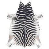Covor Artificial Cowhide, Zebră G5128-1 alb negru din piele, 100x150 cm