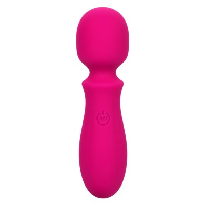 Vibrator Mini Wand Bliss, 10 Viteze Vibratii, Silicon Lichid, USB, Roz, 14 cm foto