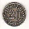 SV * Italia 20 CENTESIMI 1895 * Regele Umberto I, Europa, Cupru-Nichel