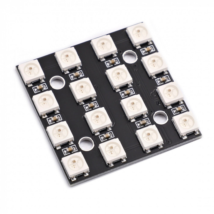 Placa cu 16 LED-uri RGB 5050 WS2812 (w.6522X)