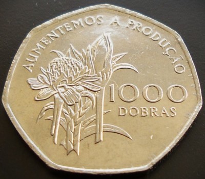 Moneda exotica 1000 DOBRAS - SAO TOME &amp;amp; PRINCIPE, anul 1997 * cod 343 = UNC foto