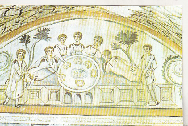 bnk cp Constanta - Muzeul de arheologie - Banchet funerar . Fresca - necirculata