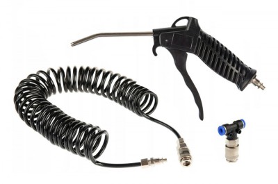 Set de suflat cu pistol, furtun spiralat, cuplaje, 13ATM foto