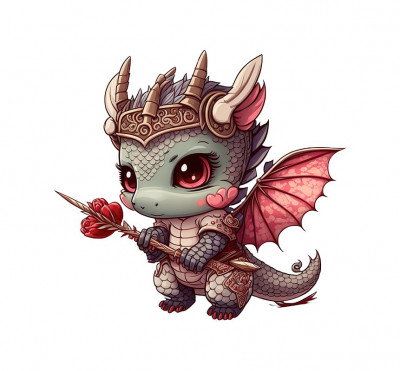 Sticker decorativ Dragonas, Mov, 51 cm, 3570ST foto