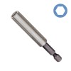 Portbit magnetic scurt, adaptor hexagonal 6.35mm