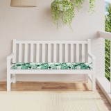 vidaXL Perna de Bancă de Grădină - Model de frunze, 150x50x4 cm, Fabricată din Material Oxford