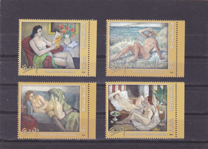 ROMANIA 2020-THEODOR PALLADY, NUDURI IN PICTURA ROMANEASCA, MNH - LP 2308