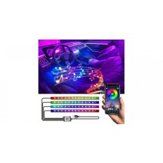 Lumini Ambientale Auto Kit interior LED RGB Conectare prin USB si Control din Aplicatie Intensitate Reglabila