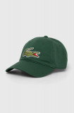 Cumpara ieftin Lacoste șapcă de baseball din bumbac culoarea verde, cu imprimeu RK9871-HBP