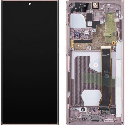 Display cu Touchscreen Samsung Galaxy Note 20 Ultra 5G N986 / Note 20 Ultra N985, cu Rama, Bronz (Mystic Bronze), Service Pack GH82-31453D foto
