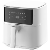 Friteuza cu aer cald Heinner WhiteElinn HAF-B6WH17SQ, 1700 W, 5.7 l, 8 programe, Termostat reglabil, Alb