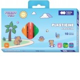 Plastilina scolara Happy Color, 10 culori, Capybara Yummy Yum