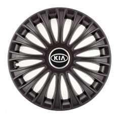 Set 4 Capace Roti Autohelix MSA&reg;, potrivite jantelor de R14, pentru Kia, model dino Negru