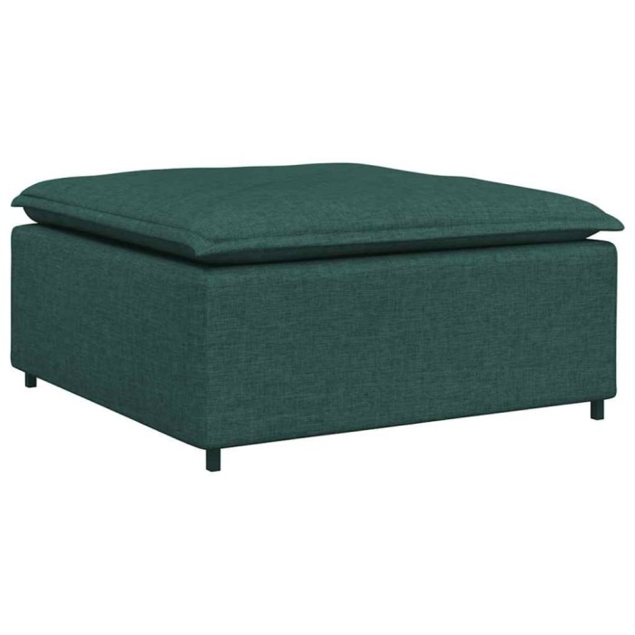Modul taburet modular pentru canapea, verde inchis, 100x100x48 cm