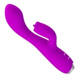 PRETTY LOVE - GLORIA RECHARGEABLE RABBIT VIBRATOR-WATERPROOF PURPLE, PRETTY LOVE C-TYPE