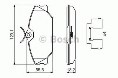 Set placute frana,frana disc RENAULT MEGANE I Break (KA0/1) (1999 - 2003) BOSCH 0 986 494 656 foto