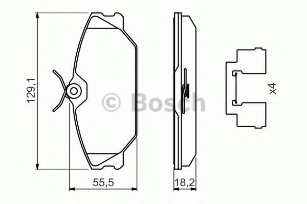 Set placute frana,frana disc RENAULT MEGANE I Break (KA0/1) (1999 - 2003) BOSCH 0 986 494 656
