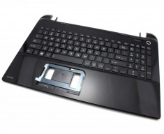 Carcasa superioara cu tastatura palmrest Laptop, Toshiba, Satellite L50-B, negru, layout us foto