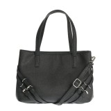 Geanta neagra eleganta cu catarame si bareta reglabila