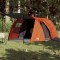 Cort de camping tunel 4 persoane, gri/portocaliu, impermeabil