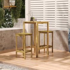 vidaXL Set mobilier bar de grădină, 3 piese, lemn de pin tratat