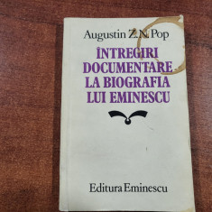 Intregiri documentare la biografia lui Eminescu de Augustin Z.N.Pop
