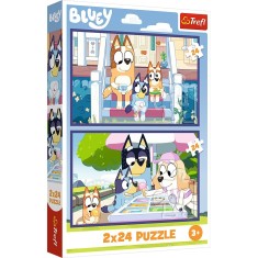 PUZZLE TREFL 2X24 BLUEY DISTRACTIE CU BLUEY SuperHeroes ToysZone foto
