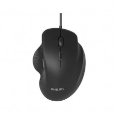 Mouse optic Philips, 800-3200 dpi, USB, 6 butoane, Negru foto