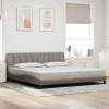 VidaXL Cadru de pat fără saltea, Hanko, gri taupe, 200x200 cm, textil 3310416