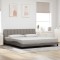 vidaXL Cadru de pat fără saltea, Hanko, gri taupe, 200x200 cm, textil 3310416