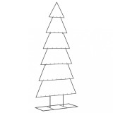 Cumpara ieftin Brad de Craciun din metal pentru decor, negru, 180 cm